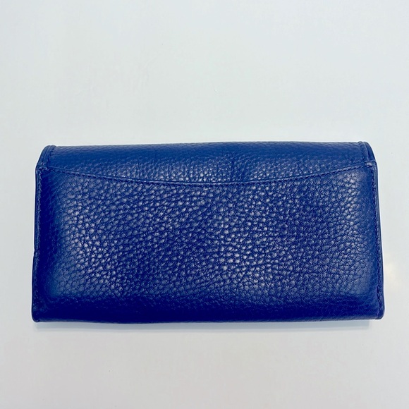 Tory Burch Britten Duo Envelope Continental Wallet - Royal Blue Leather - Picture 3 of 8